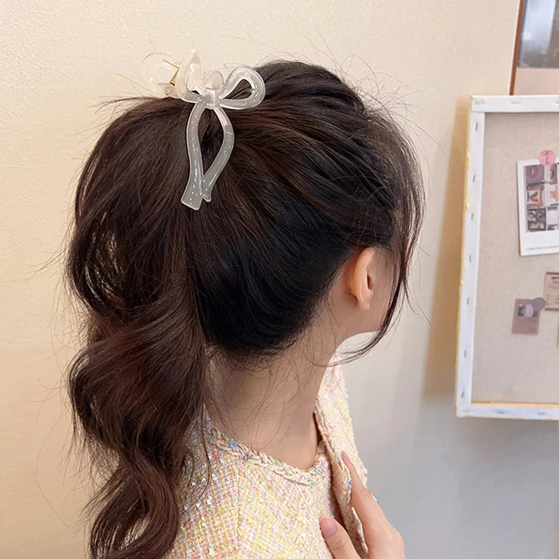 Classic Catch Hair Claw White & Clear